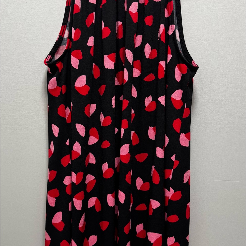 MICHAEL Michael Kors Black Tank Top with Red and Pink Pattern